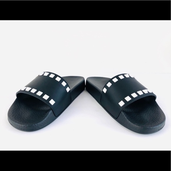 VALENTINO GARAVANI ROCKSTUD PVC SLIDE  STUD SANDAL - Picture 9 of 12